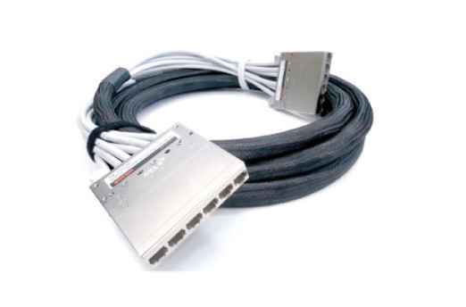 Hyperline Претерминированная медная кабельная сборка с кассетами на обоих концах, категория 6A, экранированная, LSZH, 25 м, цвет серый